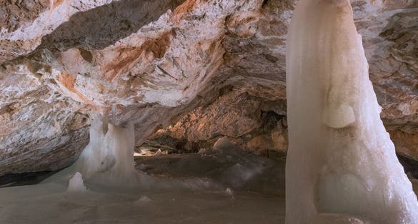 Photo of Dobsinska icy cave, Slovakia.