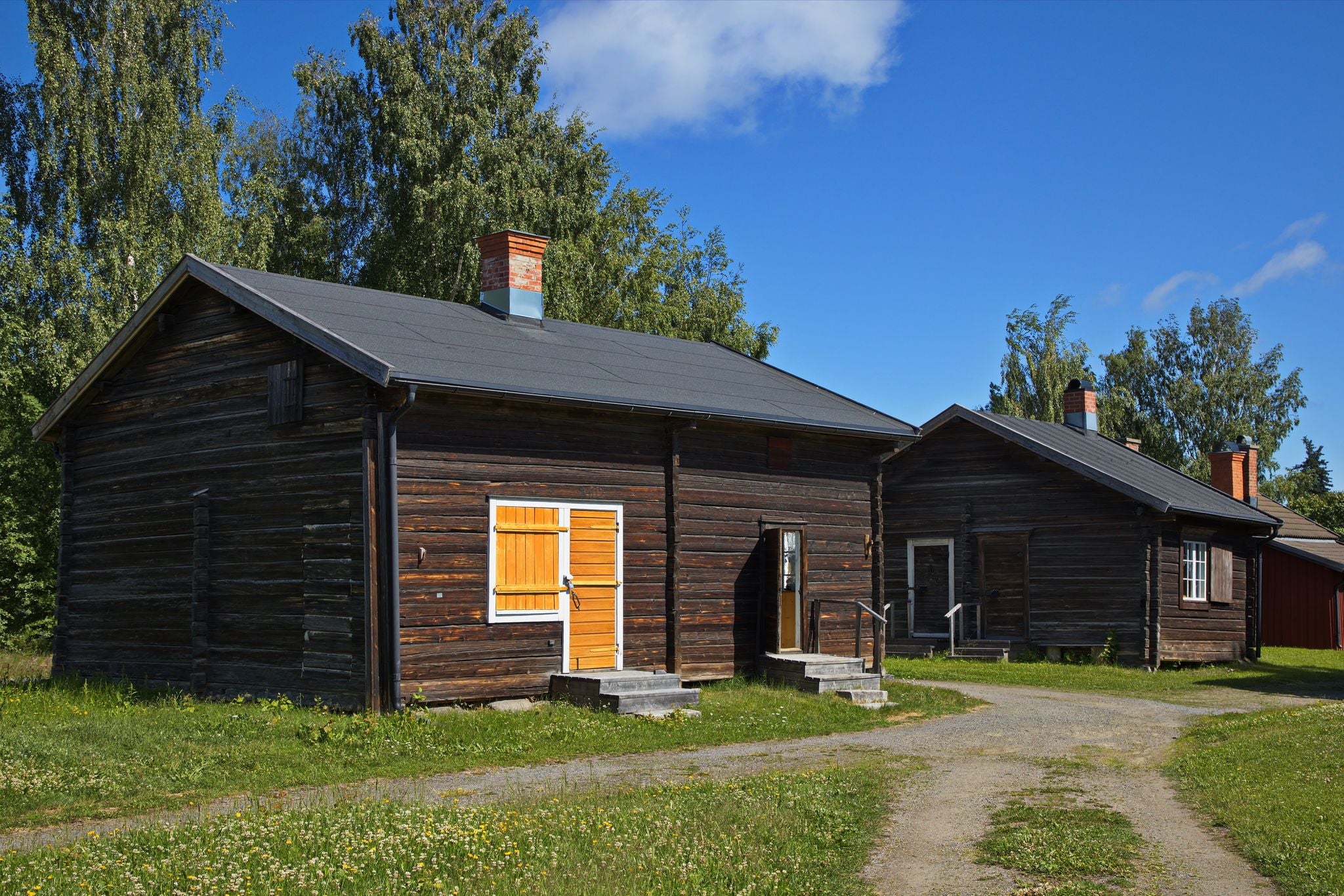 photo of historical building in Bonnstan in Skelleftea, Sweden, Europe.