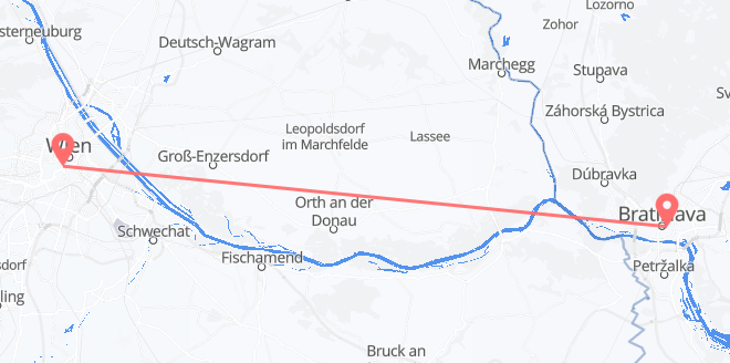 Österreich nach die Slowakei