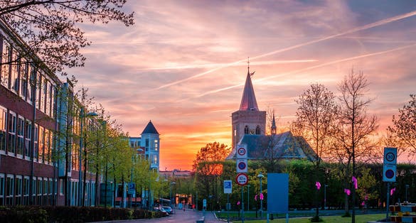 photo of beautiful sunset in Ede, Gelderland, Netherlands.