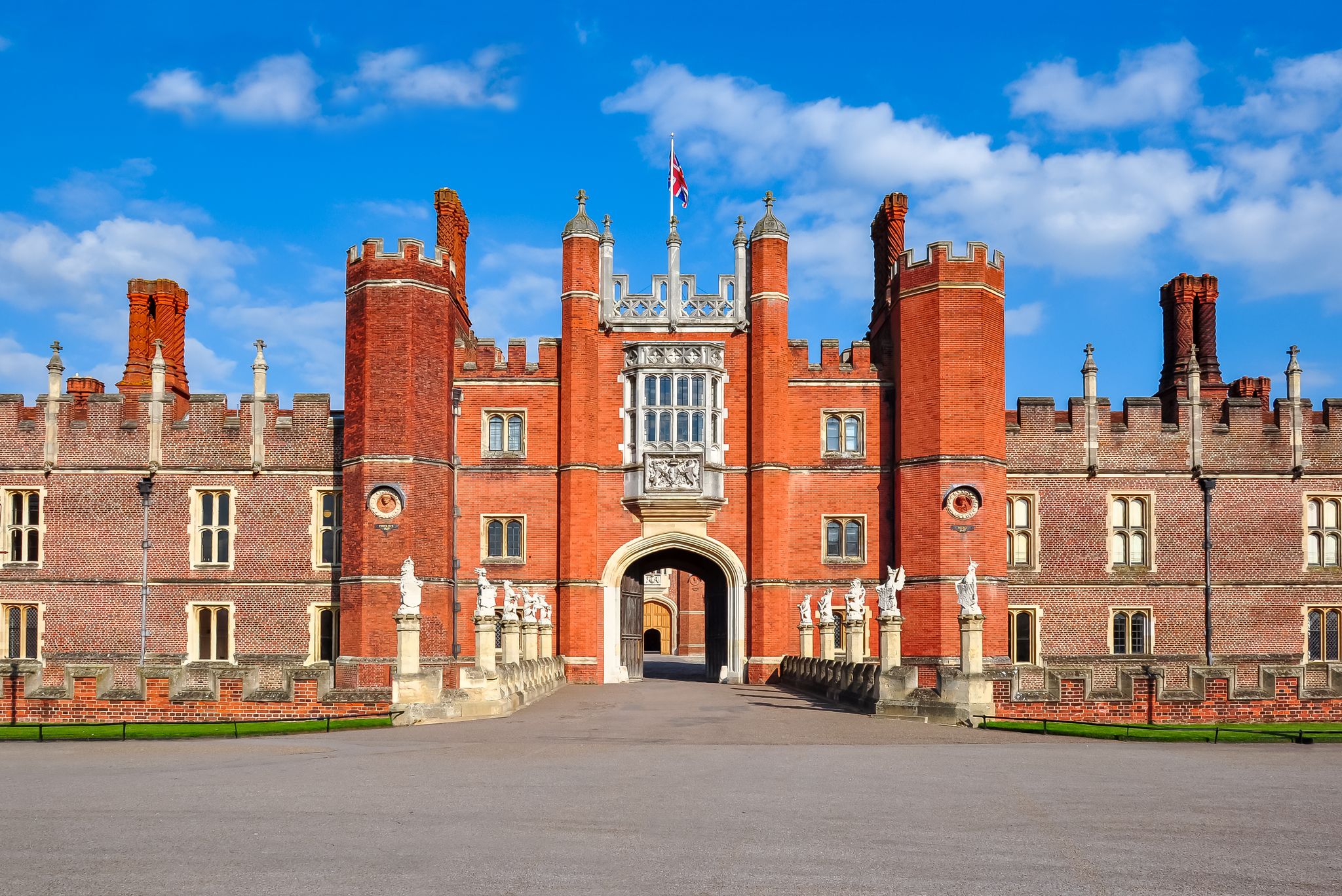 Photo of Hampton Court Palace in Richmond, London, UK.