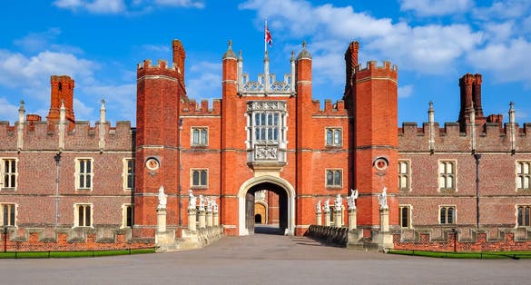 Photo of Hampton Court Palace in Richmond, London, UK.