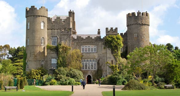 photo of the malahide castle near dublin, ireland .