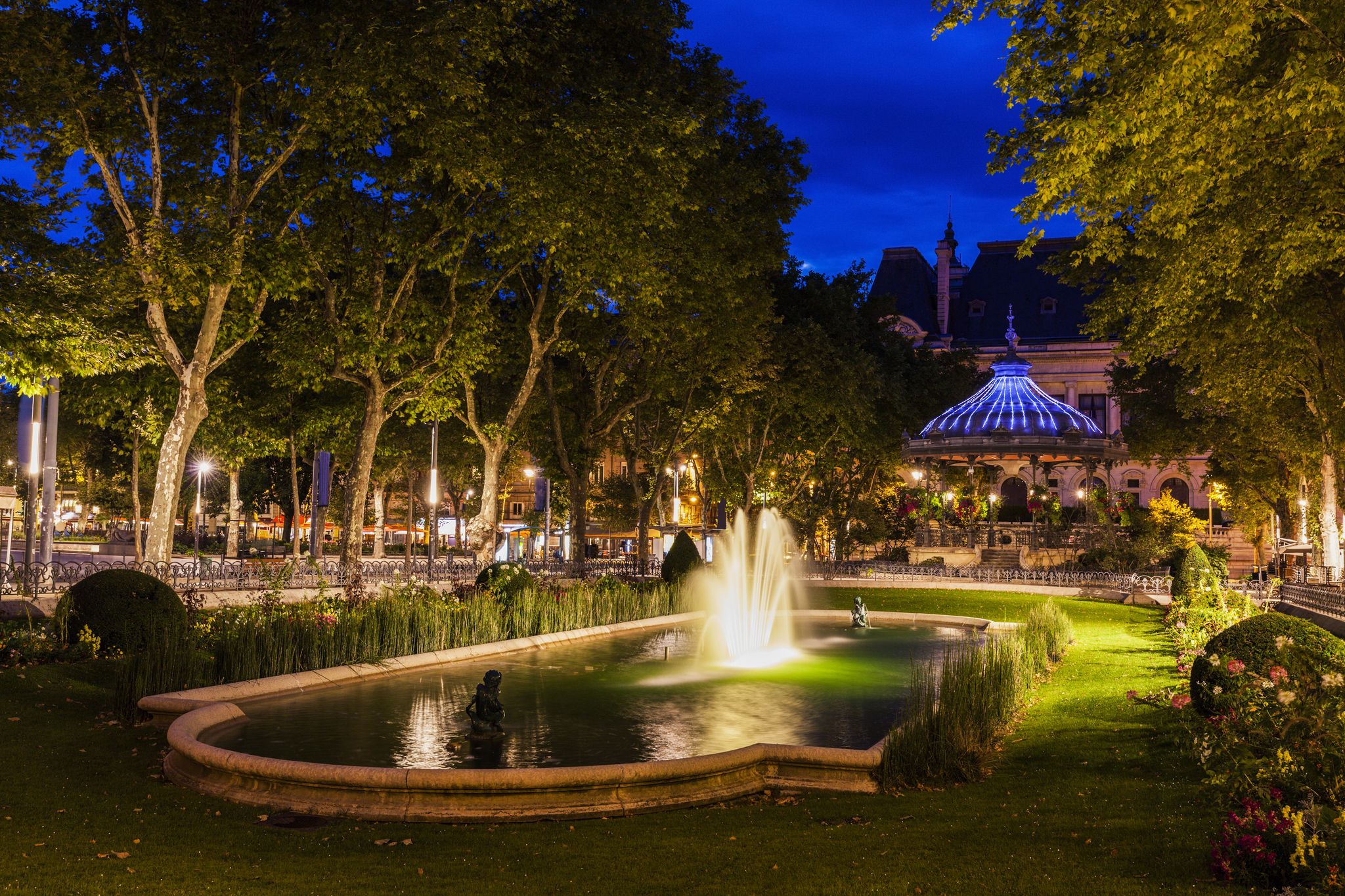 Photo of Le kiosque a musique in Saint-Etienne. Saint-Etienne, Auvergne-Rhone-Alpes, France.