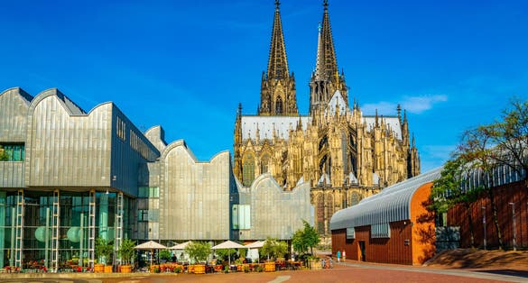 Philharmony and cathedral in Cologne, Germany