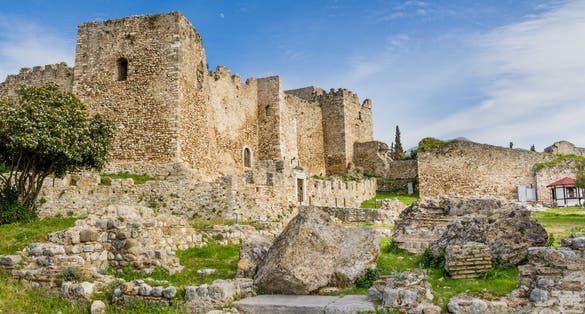 Photo of old historic castle of Patras in Achaea on Peloponnese in Greece.