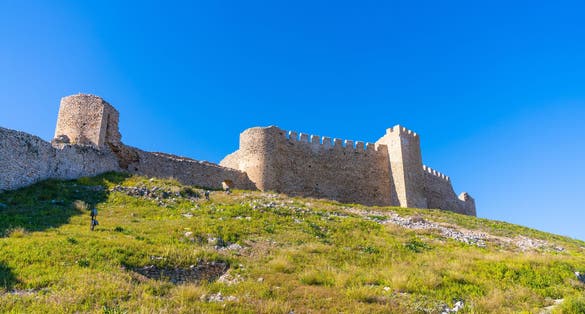 Photo of Argos, Greece - 19 February 2023 - The ruins of Larissa Castle Argos on top of the mountain.