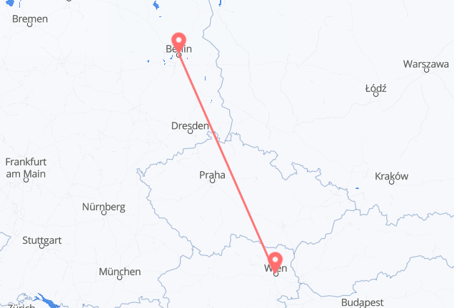 Vienna nach Berlin