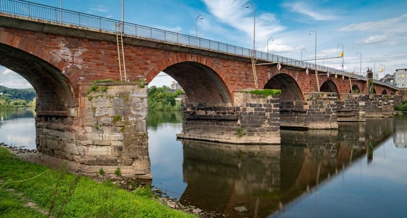 Photo of Roman bridge in town Trier.