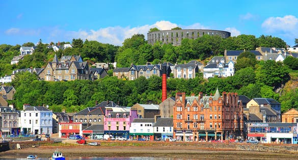 photo of view of Coastal town of Oban, Scotland, UK.