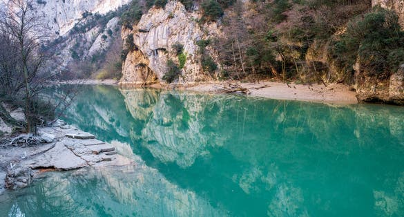 photo of Italy, December 2021 - view of the Gola del Furlo in the Marche region in the province of Pesaro and Urbino