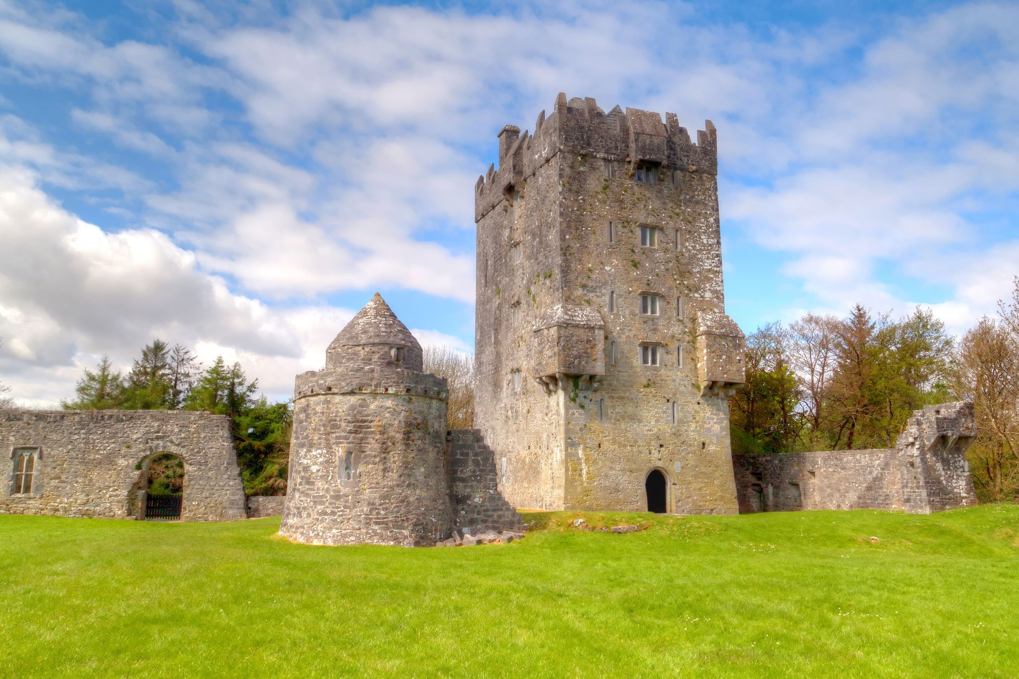 photo of view of Aughnanure Castle in Ireland.