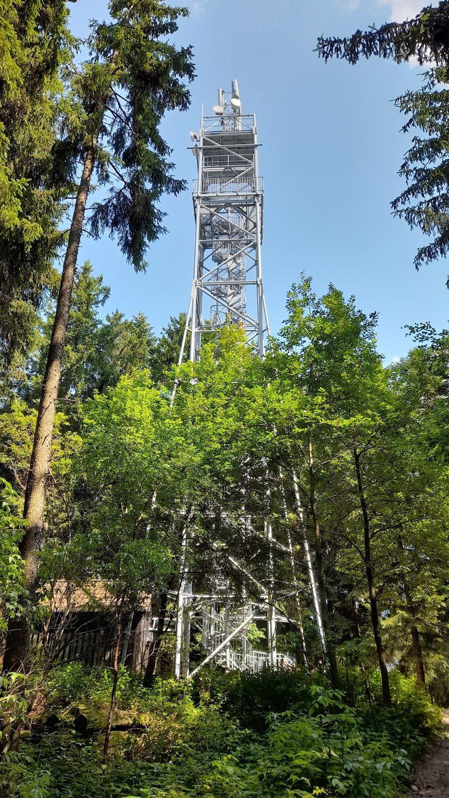 Observation tower Cow Mountain, Hojná Voda, Horní Stropnice, okres České Budějovice, Jihočeský kraj, Southwest, Czechia