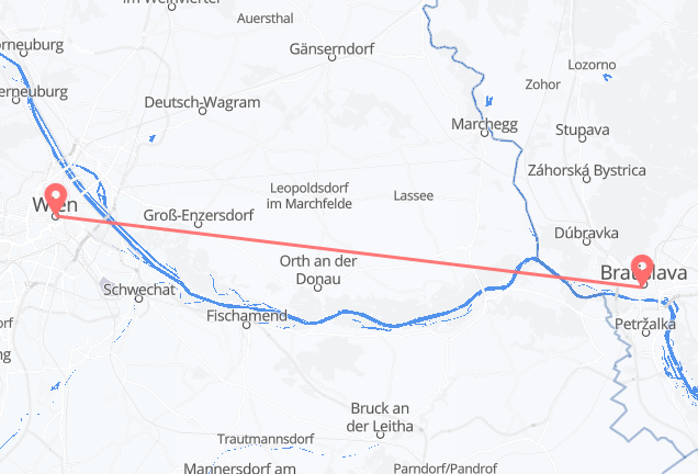 Bratislava to Vienna