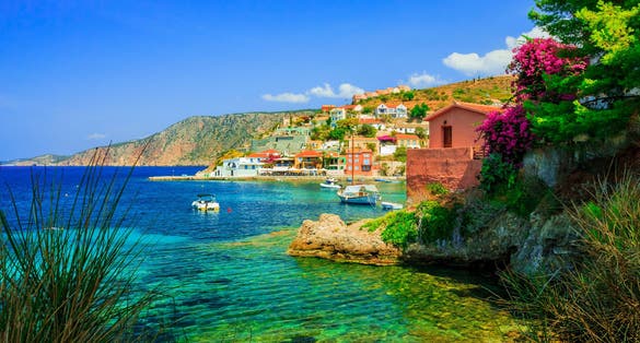 Photo of Argostoli Capital In Kefalonia Ionian Island In Archipelago On The Gulf Of Patras In Greece.