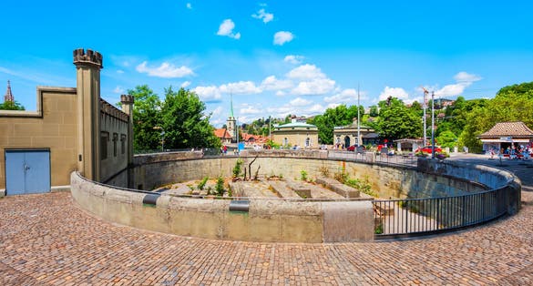 Photo of Bear Pit is a popular tourist attraction in Bern city in Switzerland.