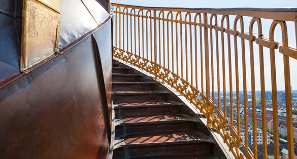 Photo of Spiral stairway of Vor Frelsers Kirke (Church of Our Savior), Copenhagen, Denmark.