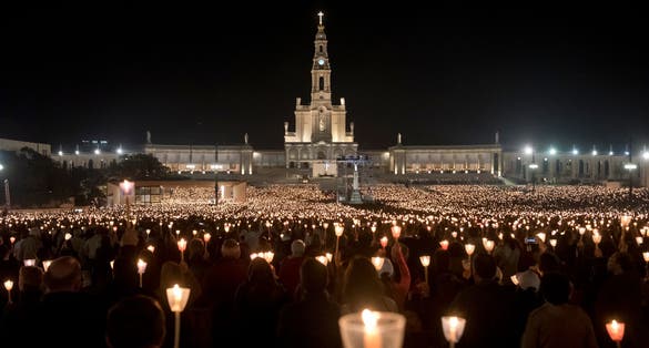 Photo of Procession of Candles at the Sanctuary of Our Lady of Fatima, Portugal.