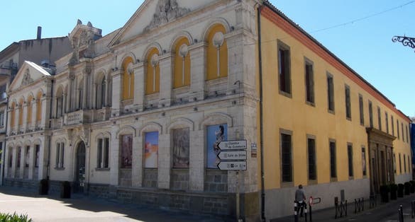 The exterior of the museum seen from the corner of Square Gambetta and Rue de Verdun.
