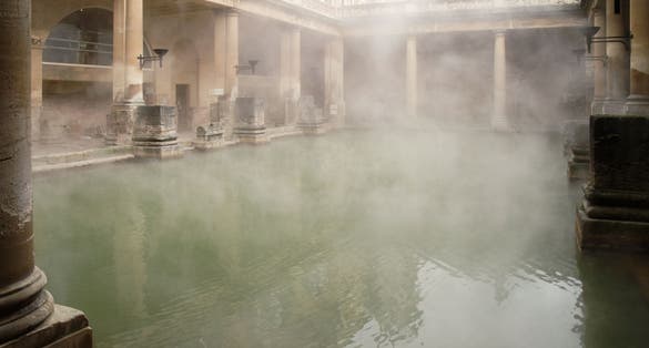 Roman baths, Bath, Somerset, UK.