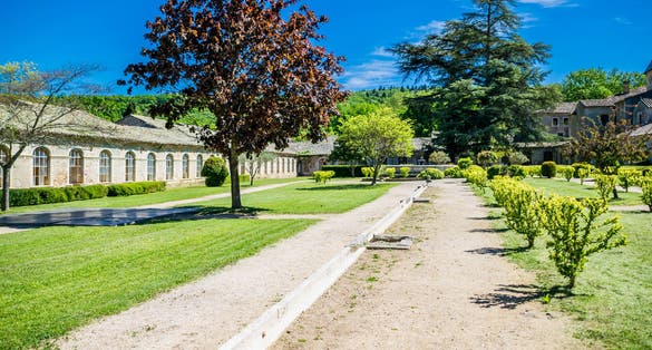 photo of view of Chartreuse Abbey of Valbonne, Gard, Occitanie, France.