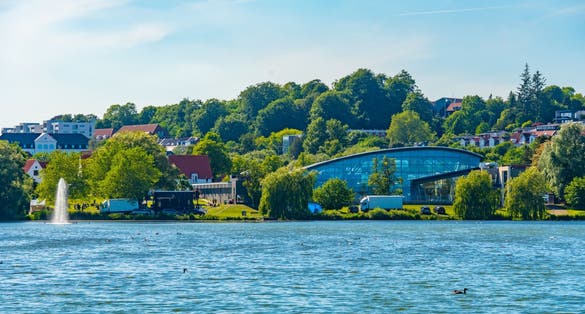 photo of view of Villas on a shore of Kolding, Denmark.