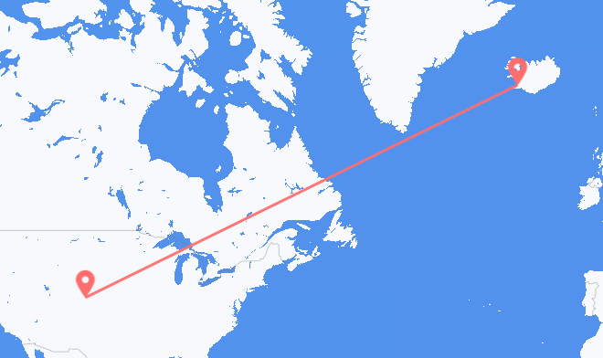 Denver to Reykjavik