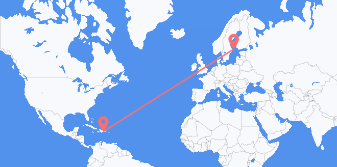la República Dominicana a Islas Åland