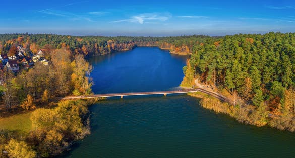 Olsztyn in Warmia - Lake Długie, city forest.