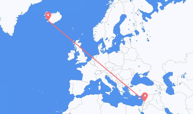 Damascus to Reykjavik
