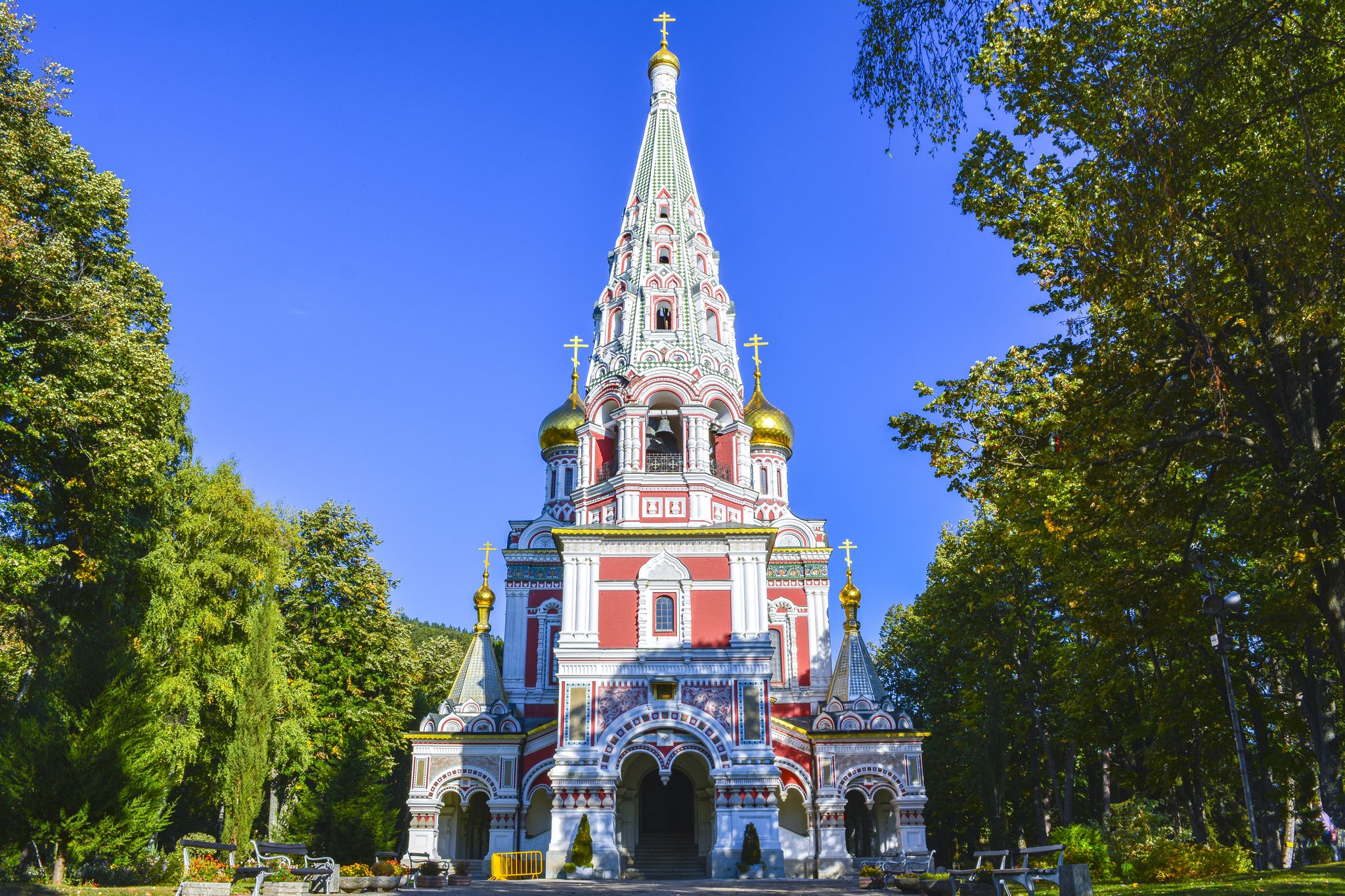 photo of view of The Shipka Memorial Church in Shipka, Bulgaria,Shipka Bulgaria.
