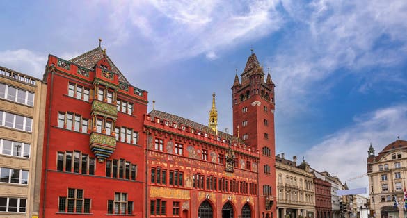 Photo of town Hall of Basel, Switzerland.