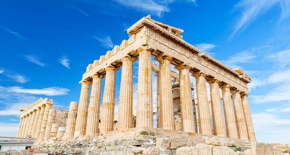 Photo of the Parthenon that is a temple on the Athenian Acropolis in Greece.