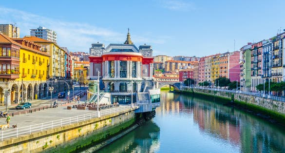 Photo of ribera market in the spanish city Bilbao.