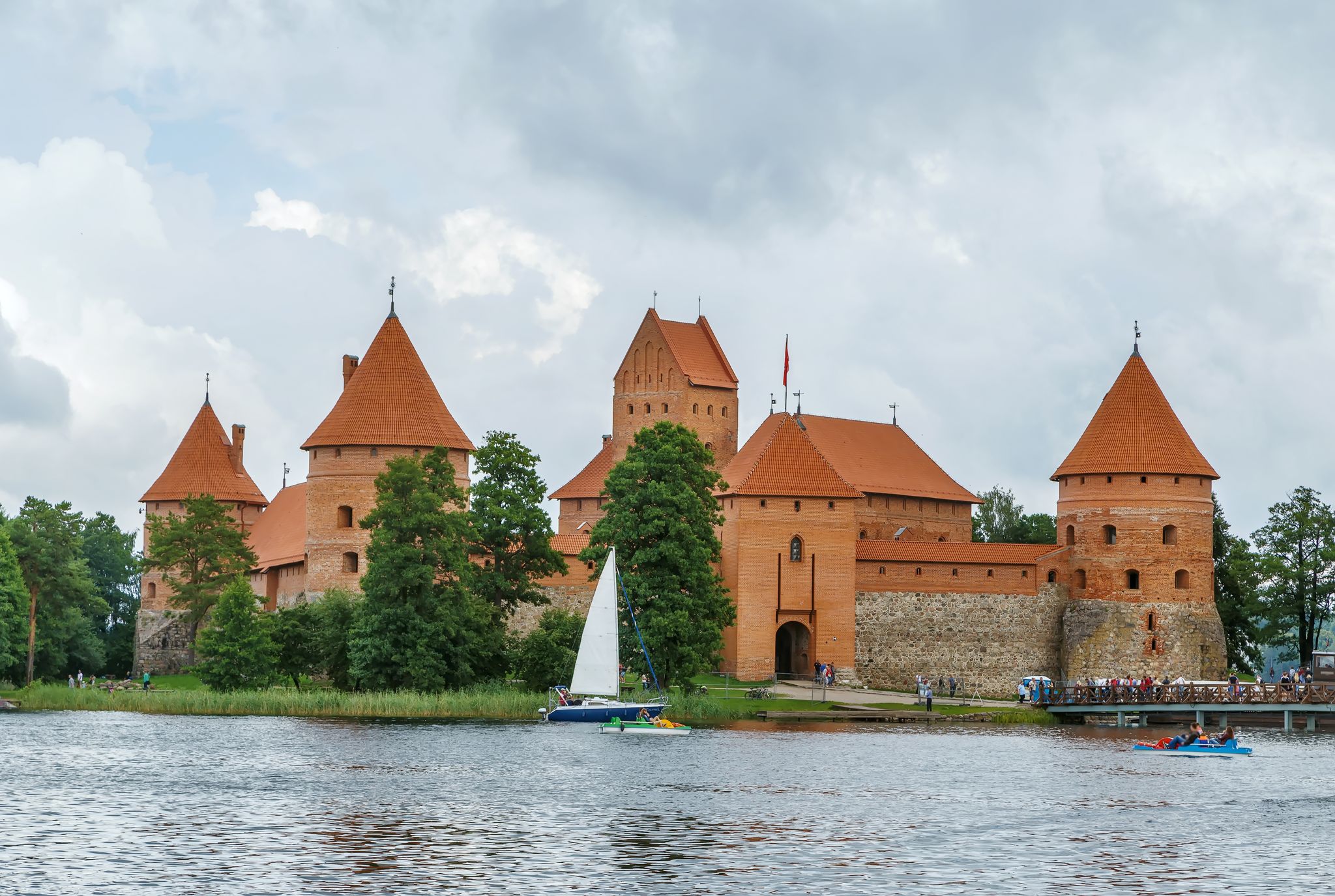 Trakai Island Castle is an island castle located in Trakai, Lithuania, on an island in Lake Galvė.