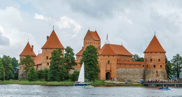 Trakai Island Castle is an island castle located in Trakai, Lithuania, on an island in Lake Galvė.