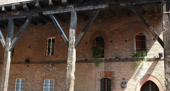 photo of view inside Palazzo Grassi, Bologna, Italy.