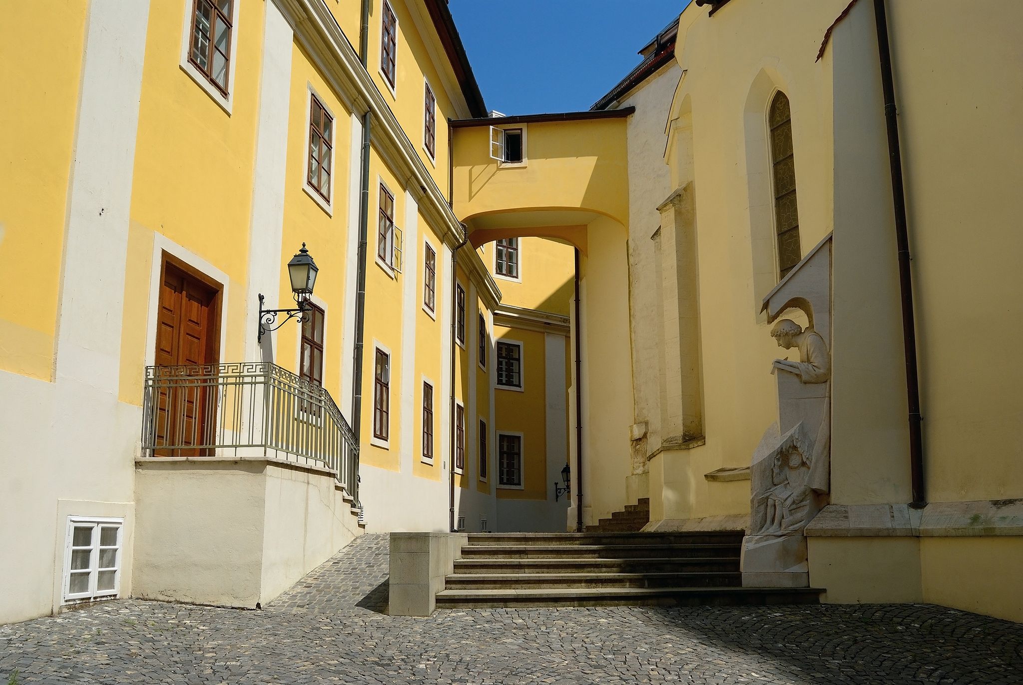 photo of view The Benedictine Pannonhalma Archabbey or Territorial Abbey of Pannonhalma is the most notable landmark in Pannonhalma and one of the oldest historical monuments in Hungary.