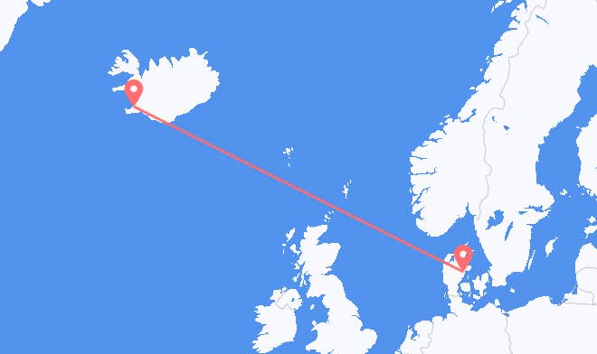 Reykjavik to Aarhus