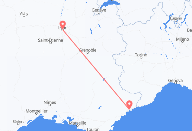 Cheap Flights from Nice to Lyon – Lowest Fares & Maximum Choice