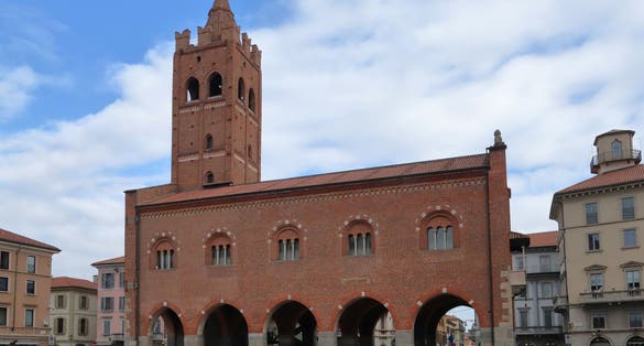 Photo of historic building called Arengario in Monza city in Italy.
