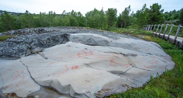 the art rock carvings at Alta, Norway