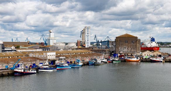 Photo of Lorient fishing industrial complex.
