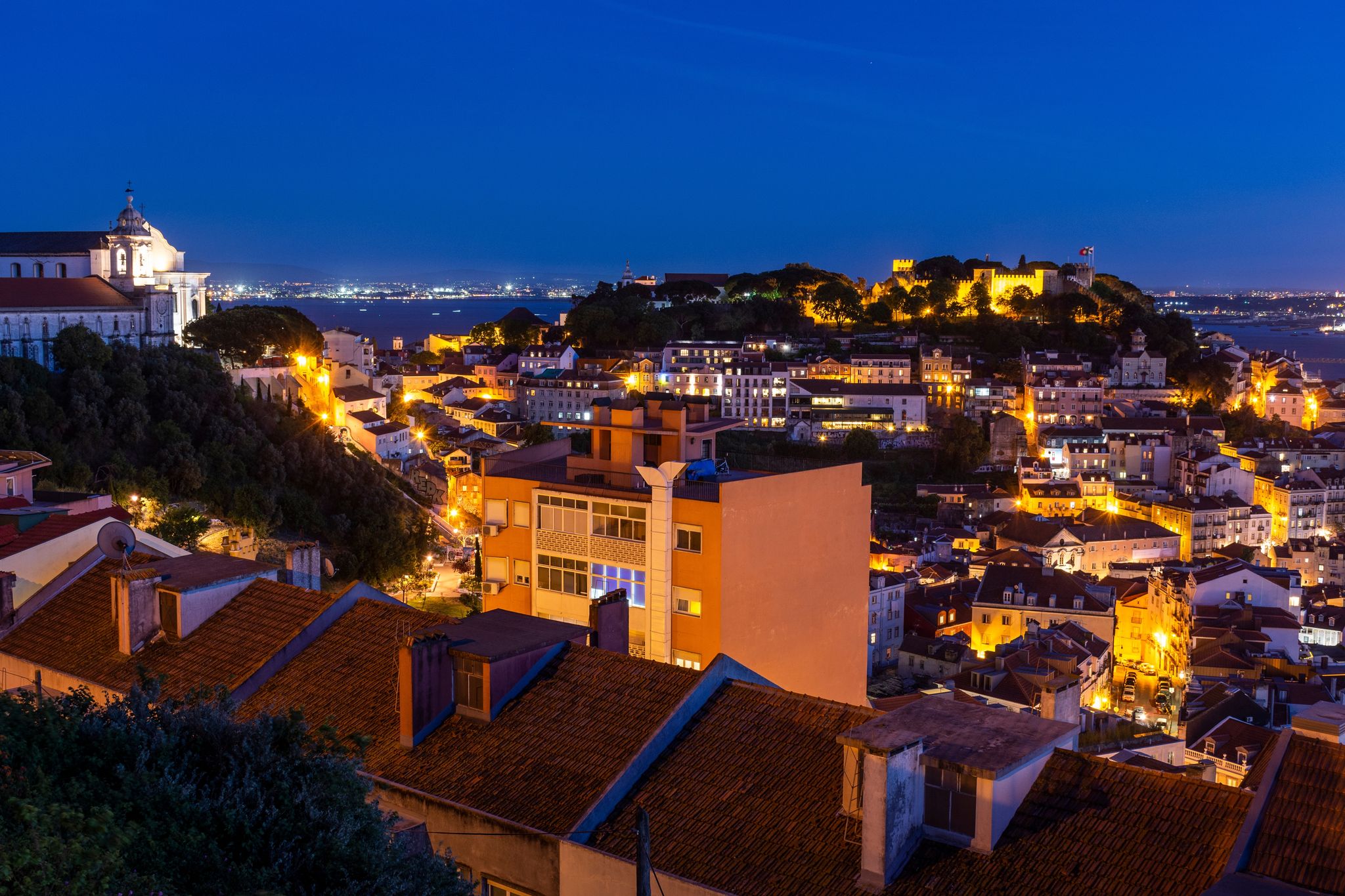 Photo of Beautiful view to old traditional buldings in central Lisbon city, Portugal .