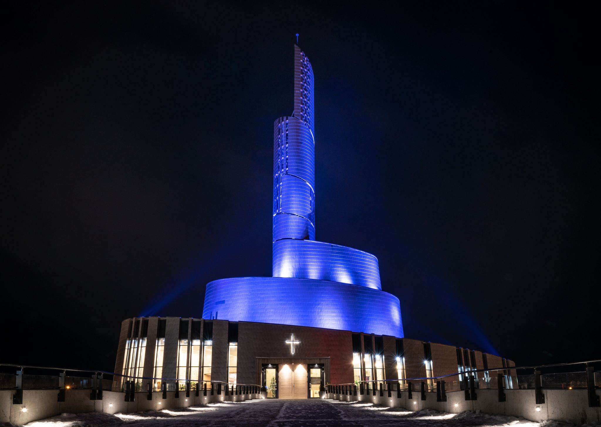The Northern Light Cathedral (Nordlyskatedralen) in Alta in northern Norway