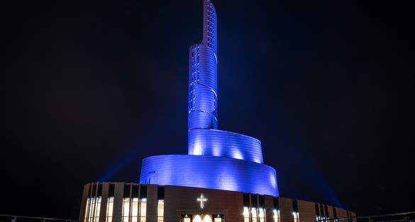 The Northern Light Cathedral (Nordlyskatedralen) in Alta in northern Norway