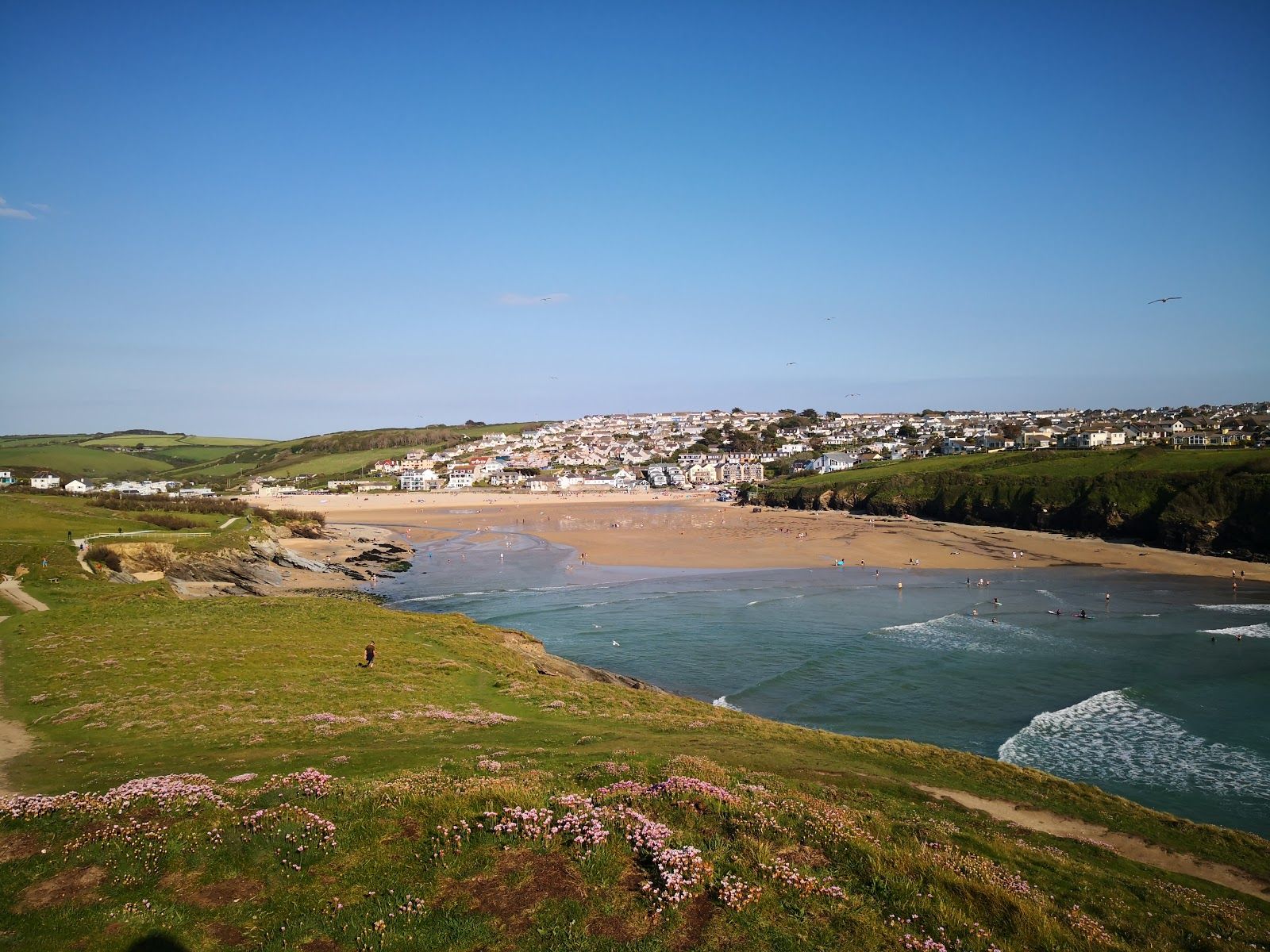 Porth Beach, Newquay, Cornwall, South West England, England, United Kingdom