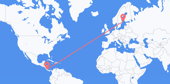 Costa Rica a Islas Åland