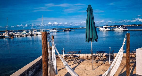 yachts on the Costa Nova in aveiro, portugal