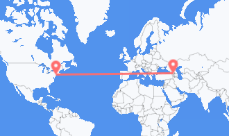 New York to Tbilisi